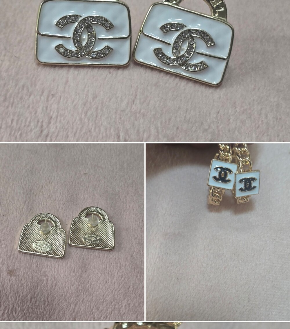 Gorgeous White Enamel Earrings-Choose ONE! - Picture 2 of 3